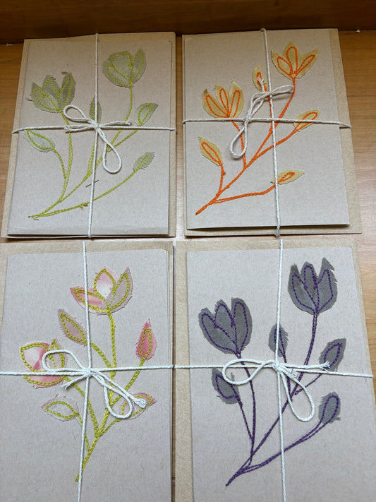 Blank chain-stitched Greeting Card